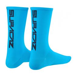 SUPACAZ SOCK NEON BLUE BLACK SIZE S/M