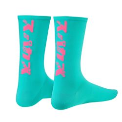 SUPACAZ SOCK KATAKANA CELESTE NEON PINK SIZE S/M