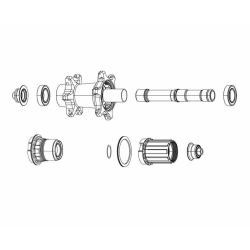 Zipp ZR1 Rear Hub Disc Brake 12x142mm Axle End Cap Set - XDR - 11SP