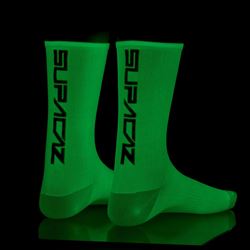 SUPACAZ SOCK STRAIGHT UP GLOW IN THE DARK SIZE L/XL