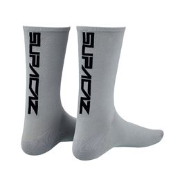 SUPACAZ SOCK STRAIGHT UP GUNMETAL SIZE L/XL
