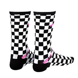 SUPACAZ SOCK RAD CHECKERZ SIZE S/M