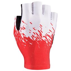 GLOVE SUPACAZ SHORT WHITE/RED SIZE S