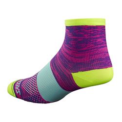 SOCK SPECIALIZED  MID WOMAN PUR SPACE/NEON YELLOW SIZE XS/S