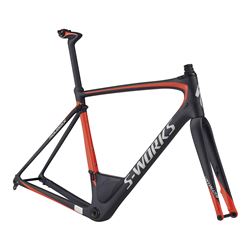 2017 FRAMESET S-WORKS ROUBAIX CARBON/ROCKET RED/KOOL SILVER SIZE 52