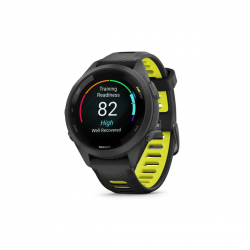 FORERUNNER 265S  BLACK BEZEL AND CASE WITH BLACK/AMP YELLOW SILICONE BAND