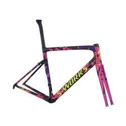 2018 FRAMESET S-WORKS TARMAC MEN SL6 CARBON/PURPLE HAZE/ACID PINK SIZE 56