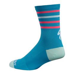 SOCK ROAD TALL NEON BLUE SIZE M